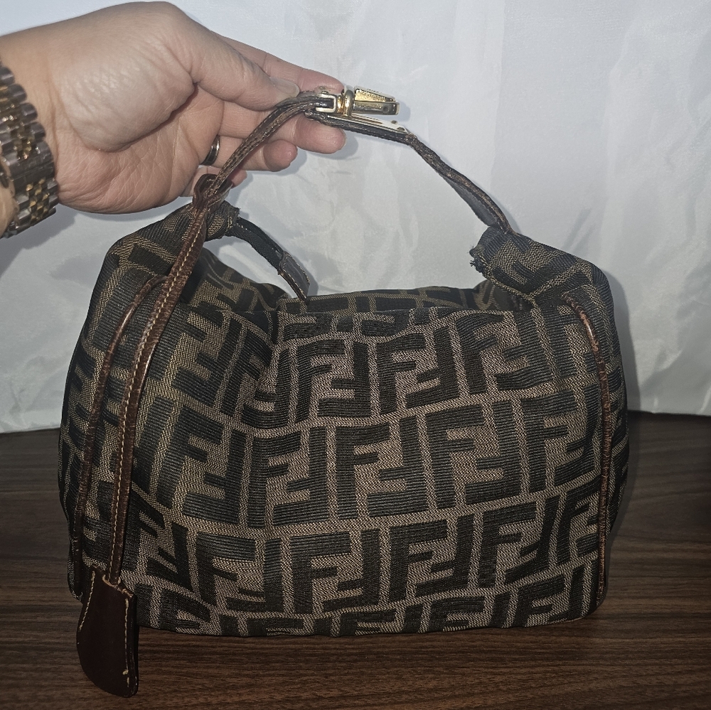 Fendi Zucca Vanity Tobacco Bag